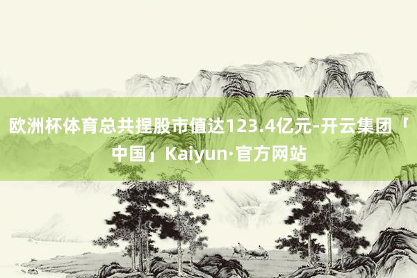 欧洲杯体育总共捏股市值达123.4亿元-开云集团「中国」Kaiyun·官方网站