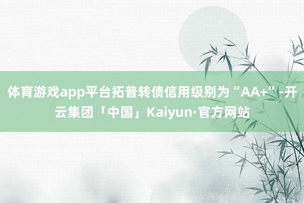 体育游戏app平台拓普转债信用级别为“AA+”-开云集团「中国」Kaiyun·官方网站