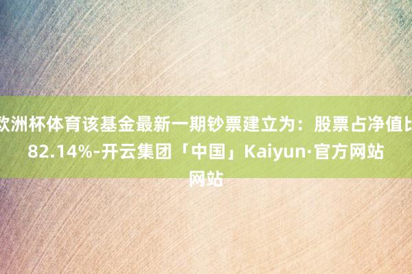 欧洲杯体育该基金最新一期钞票建立为：股票占净值比82.14%-开云集团「中国」Kaiyun·官方网站